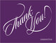 Purple Calligraphy Thank You Note Cards Image 3 of 3